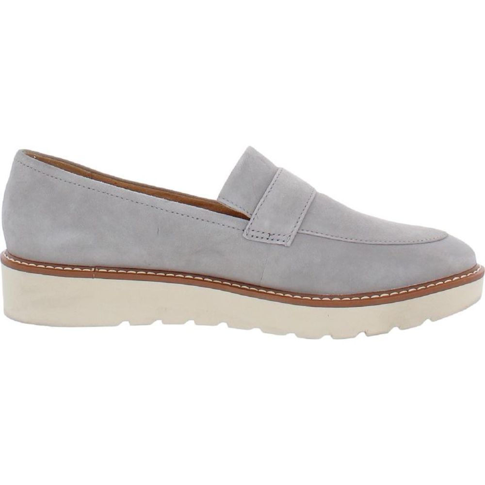 Naturalizer Womens Adiline Gray Patent Slip On Wedge Penny Loafers Shoes NWT_3